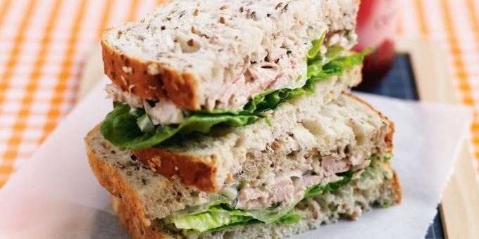 Recept sandwich met tonijn en selderij