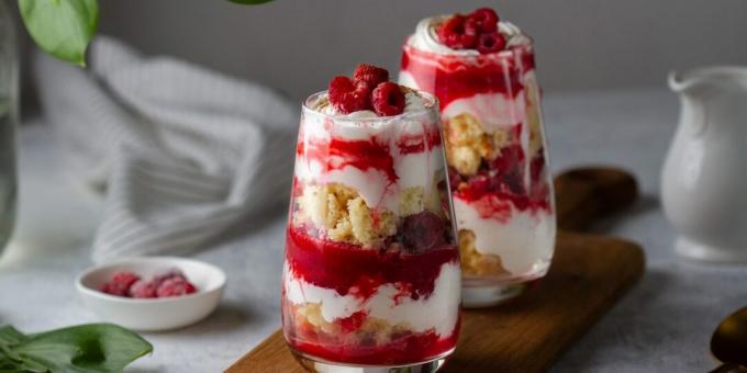 Trifle met frambozen