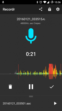Hoge kwaliteit voice recorder voor Android