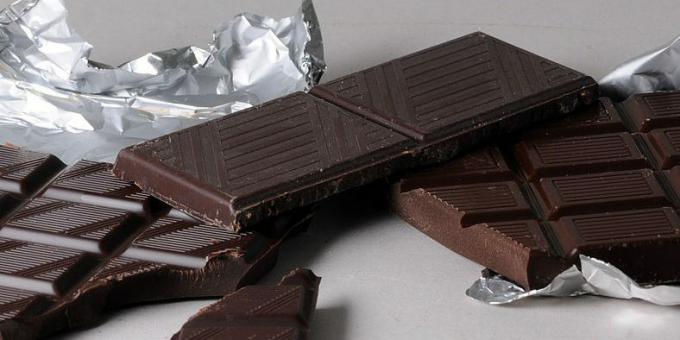 Welke voedingsmiddelen bevatten magnesium: pure chocolade