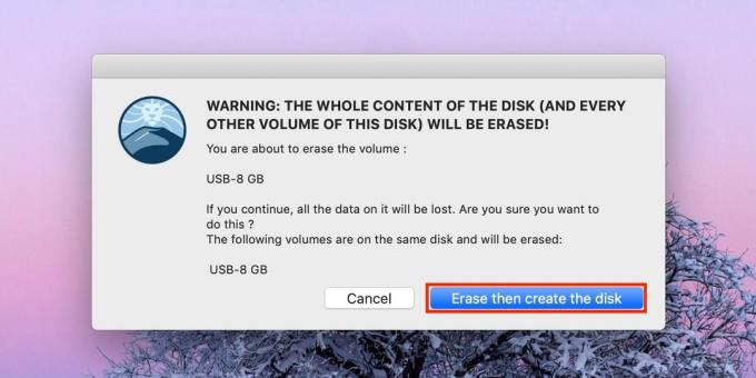 Hoe maak je een bootable USB flash drive te maken met MacOS: klik Erase het maken van de schijf
