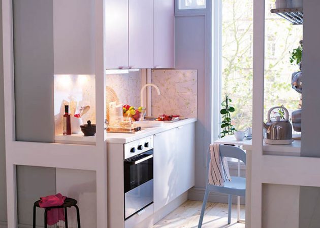 Kleine keuken ontwerp: kleur