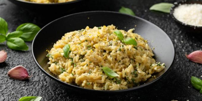 Orzo met knoflook, room en kaas