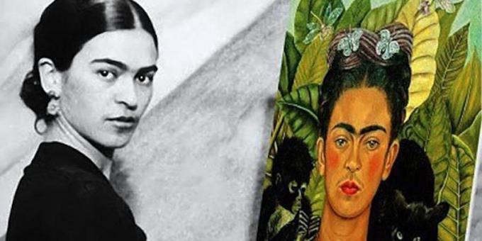 Frida Kahlo met haar zelfportret