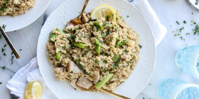 Recept voor risotto met kip en kruiden