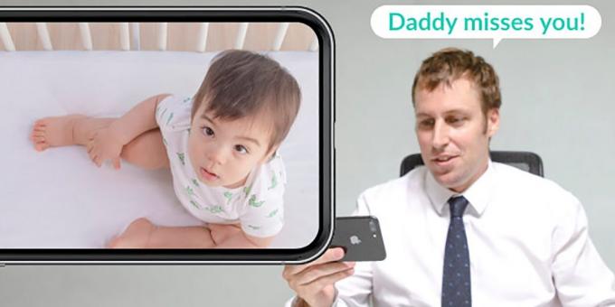 smart babyfoon Cubo AI zorgt voor de functie van twee-weg communicatie.