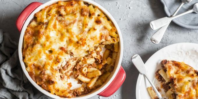 Ovenschotel met gehakte pasta: een eenvoudig recept