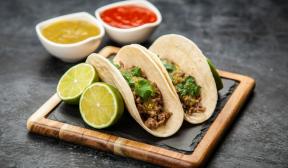Taco's met rundvlees en koriander