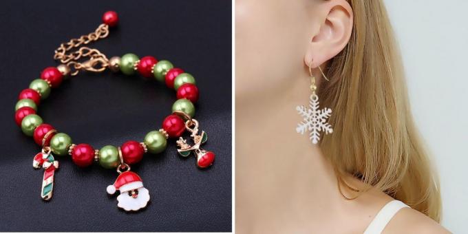 Producten met AliExpress naar een New Year's sfeer te creëren: sieraden, armbanden, oorbellen