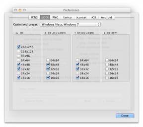 IConvert Pictogrammen voor OS X: High-speed creëren van iconen van verschillende formaten