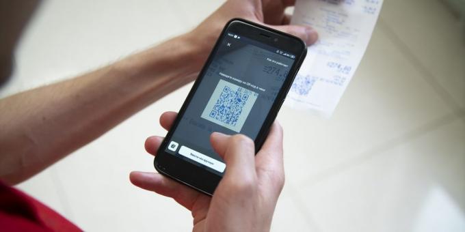 Om keshbek, scannen naar applicatie Biglion QR-code check