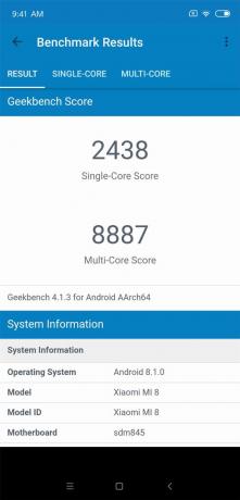 beoordeling Xiaomi Mi 8: Geekbench