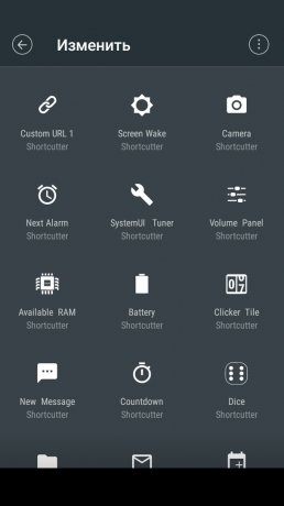 Shortcutter Quick Settings: instelling