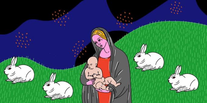 geboorte van een kind - het gaat niet om het konijn en het gazon