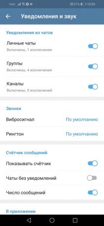 Wijzigingen Telegram 5.0 voor Android: Telegram-chats