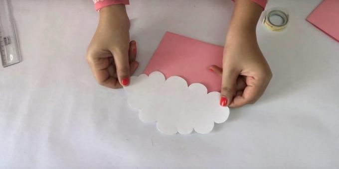 Verjaardagskaart met je eigen handen: lijm cloud
