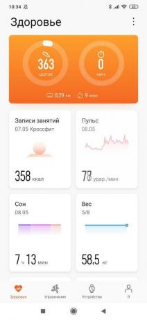 Huawei GT 2e: gezondheids- en fitnessstatistieken in de app