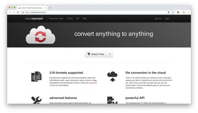 Online converters: CloudConvert
