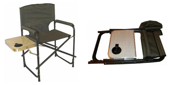 Klapstoel - fauteuil met tafel