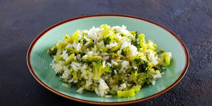 Rijst met broccoli en paprika