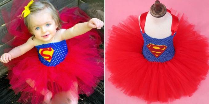New Year kostuums voor kinderen: Supergirl