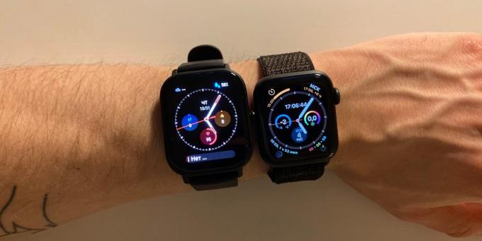 Amazfit GTS: Vergelijking met Apple Watch