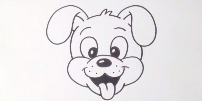 Hoe maak je een cartoon hond muilkorf te trekken