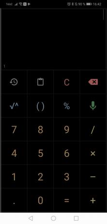 Calculator voor Android: Dark theme