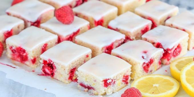 Recept: Cake met framboos en citroensuikerglazuur