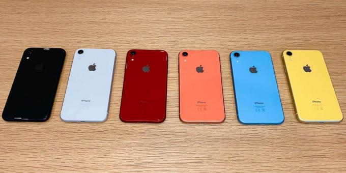 Overzicht iPhone XR: wijziging kleur