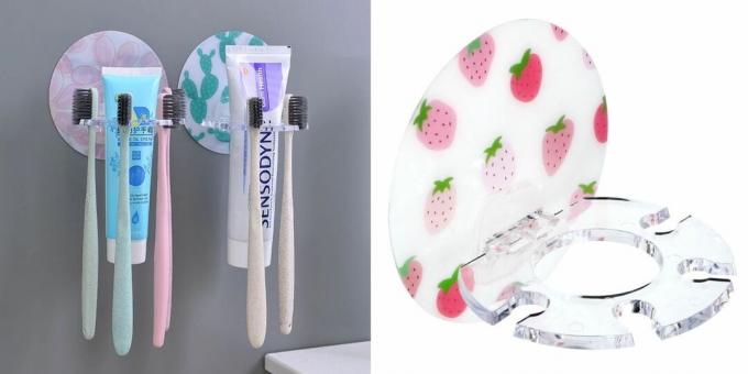 badkamerorganisatoren: houder voor borstels en tandpasta