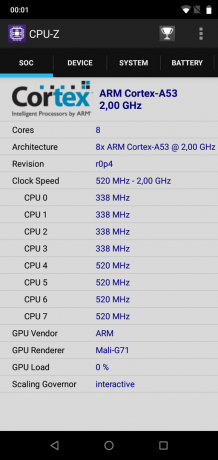 UMIDIGI One Pro: CPU-Z