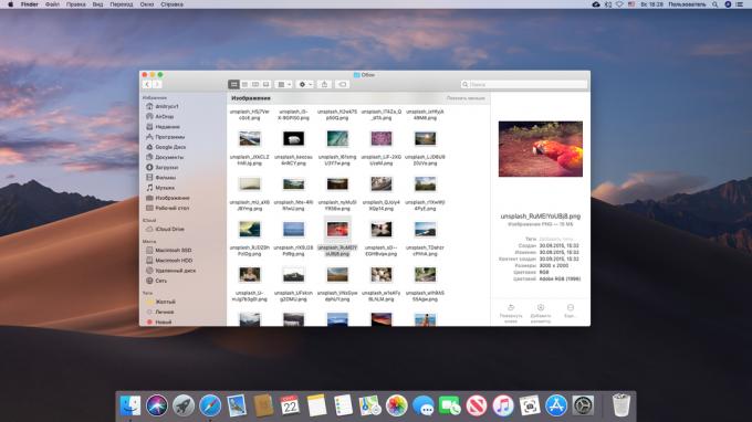 Bekijk metadata op de Mac