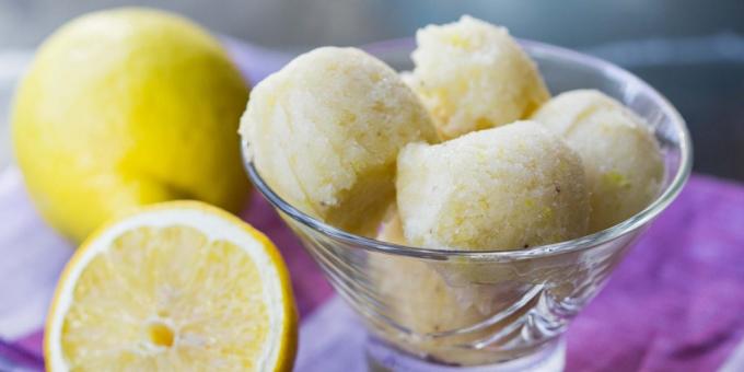 Gerechten met Lemon: Citroen en banaan sorbet