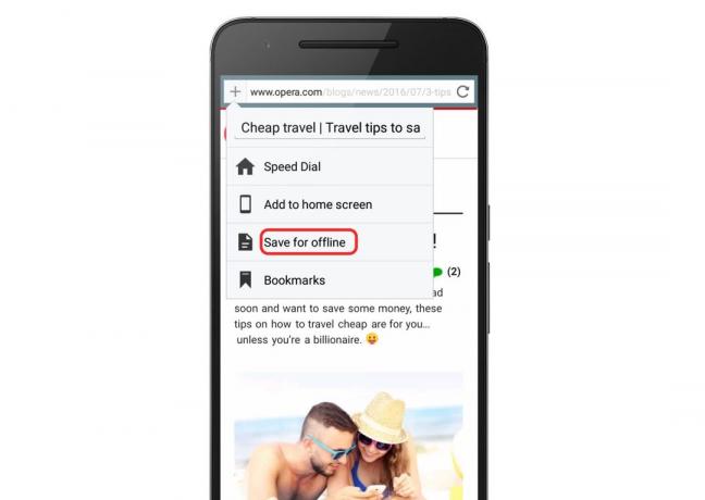 Opera Mini sparen offline