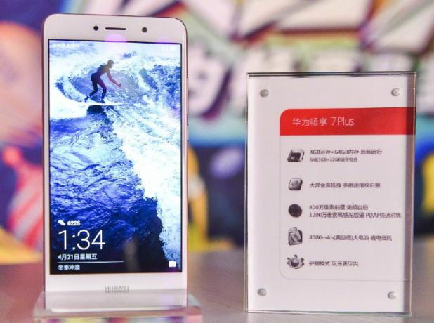 Huawei Geniet van 7 Plus: de verschijning van een smartphone