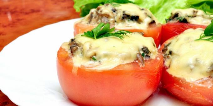 Tomaten gevuld met champignons