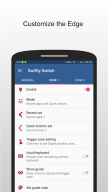 Snel Switch - een handig menu voor het beheer van de smartphone met één hand