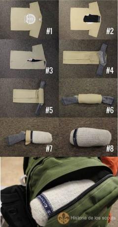 Hoe de broek en sokken te vouwen