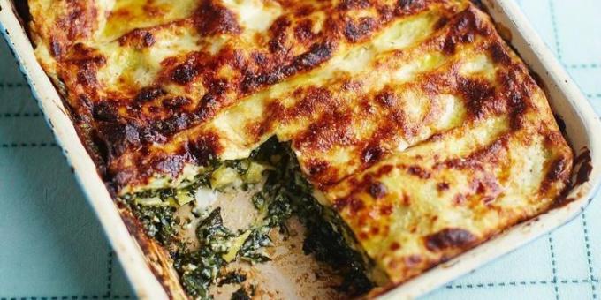 Recepten: lasagne met spinazie van Jamie Oliver