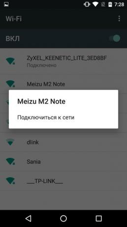 Hoe het internet verspreiden van je telefoon naar Android: sluit uw Nexus 5 tot Meizu M2 Opmerking over Wi-Fi