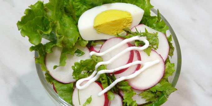 Salade van radijs en eieren 