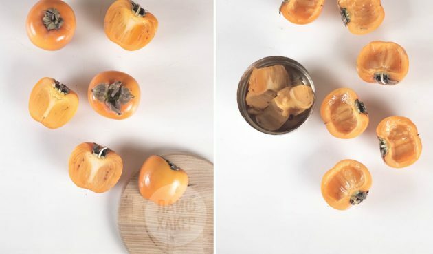 Gebakken dadelpruimen: verdeel het fruit in twee helften en verwijder ongeveer een derde van het vruchtvlees van elk