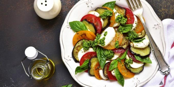 Caprese met aubergine