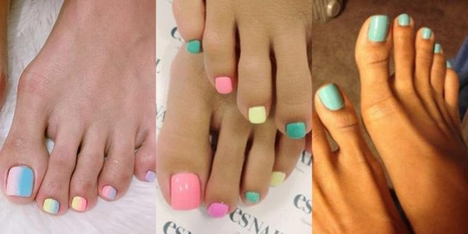 Trendy pedicure 2018: Pastelkleuren in al haar verschijningsvormen