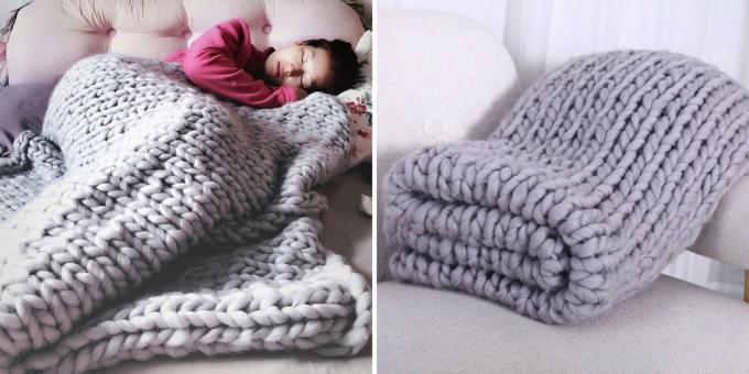 Wat te moeder te geven op New Year deken van dikke garen