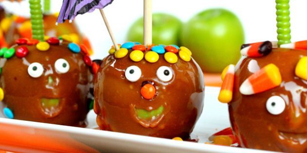 Candy appel met chocolade