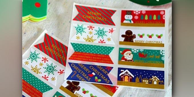 Set van stickers voor decoratie geschenken