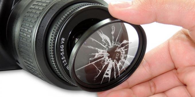 Bewaren en schoonmaken van de lens: UV-filter
