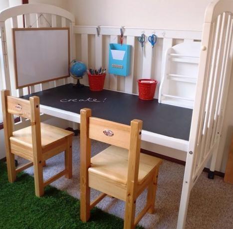 recycle-old-bed-in-a-craft-of-work-spot-for-your-kids
